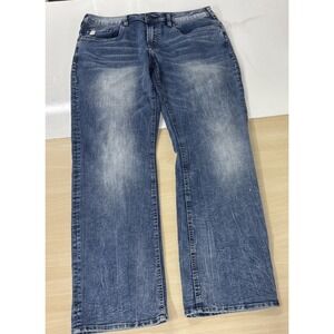 Buffalo David Bitton Union Made Jeans Mens 38x32 Driven-X Straight Blue Denim